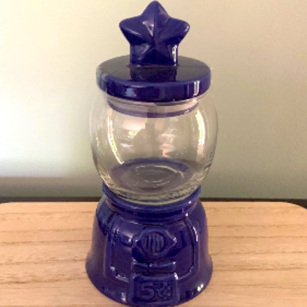 Patriotic Blue Star Gumball Machine Jar